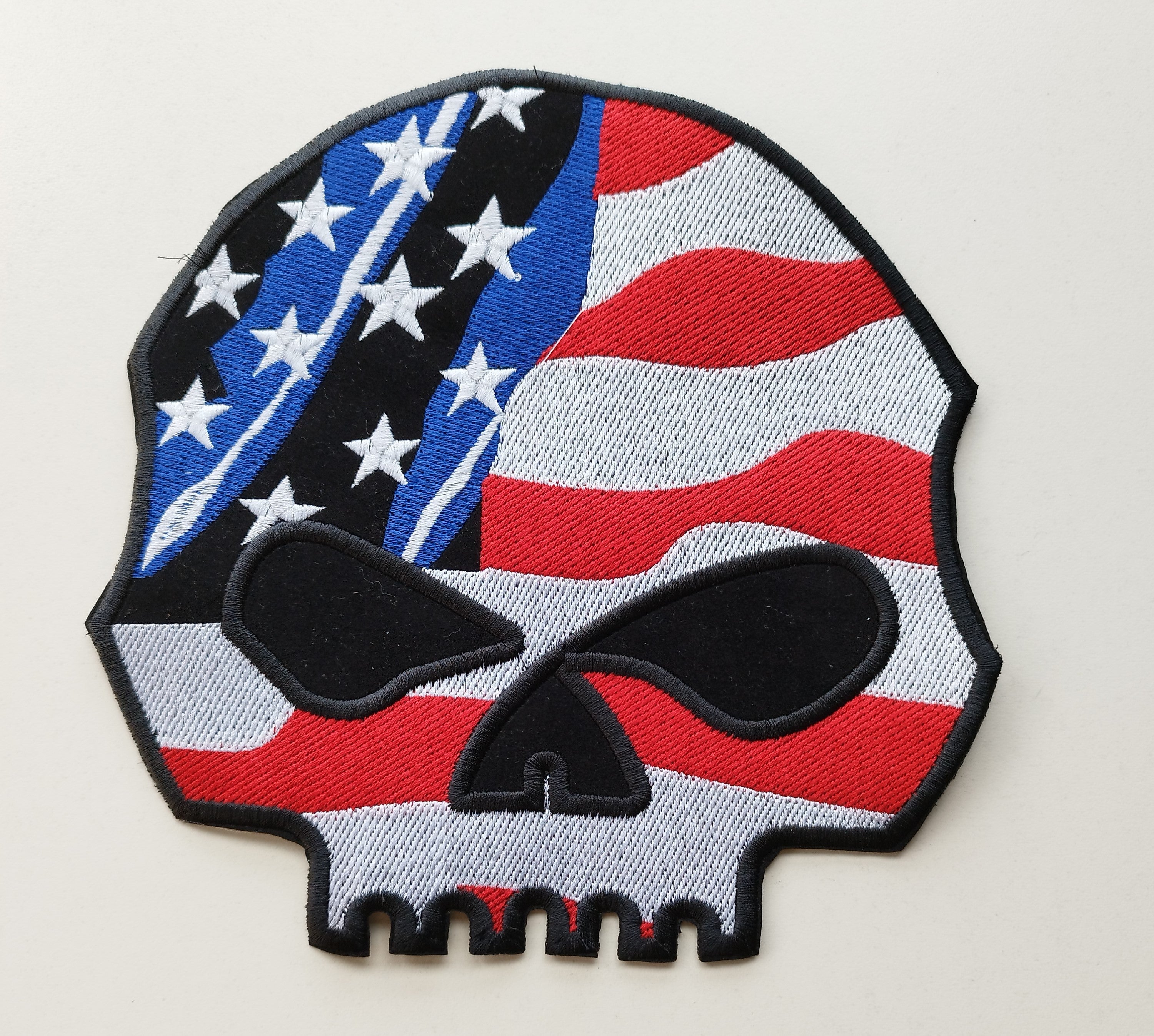 Large patch SKULL HD without outline with American flag, USA –  Sognoamericano