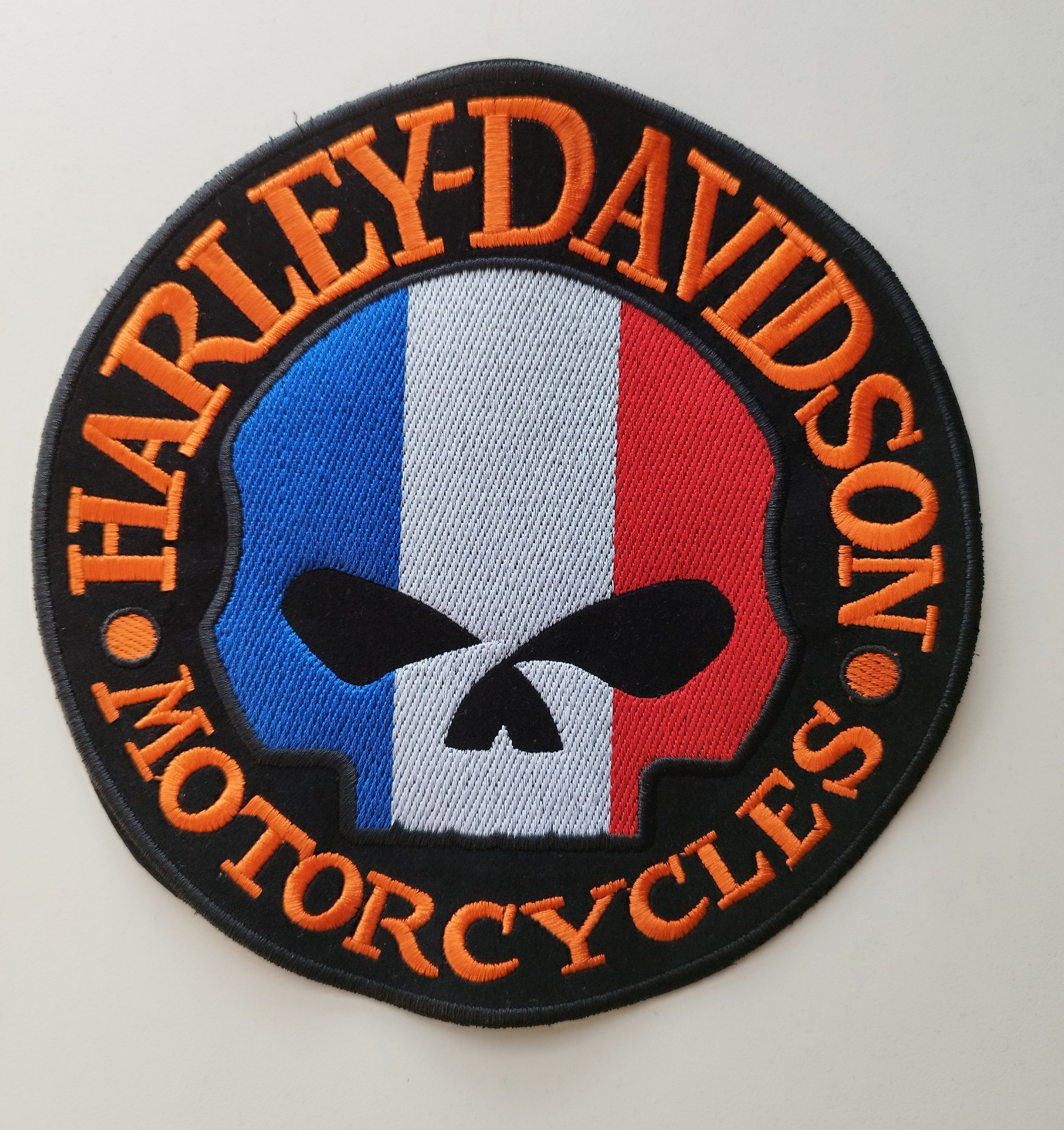 Grande toppa patch SKULL HARLEY DAVIDSON con bandiera Americana USA –  Sognoamericano