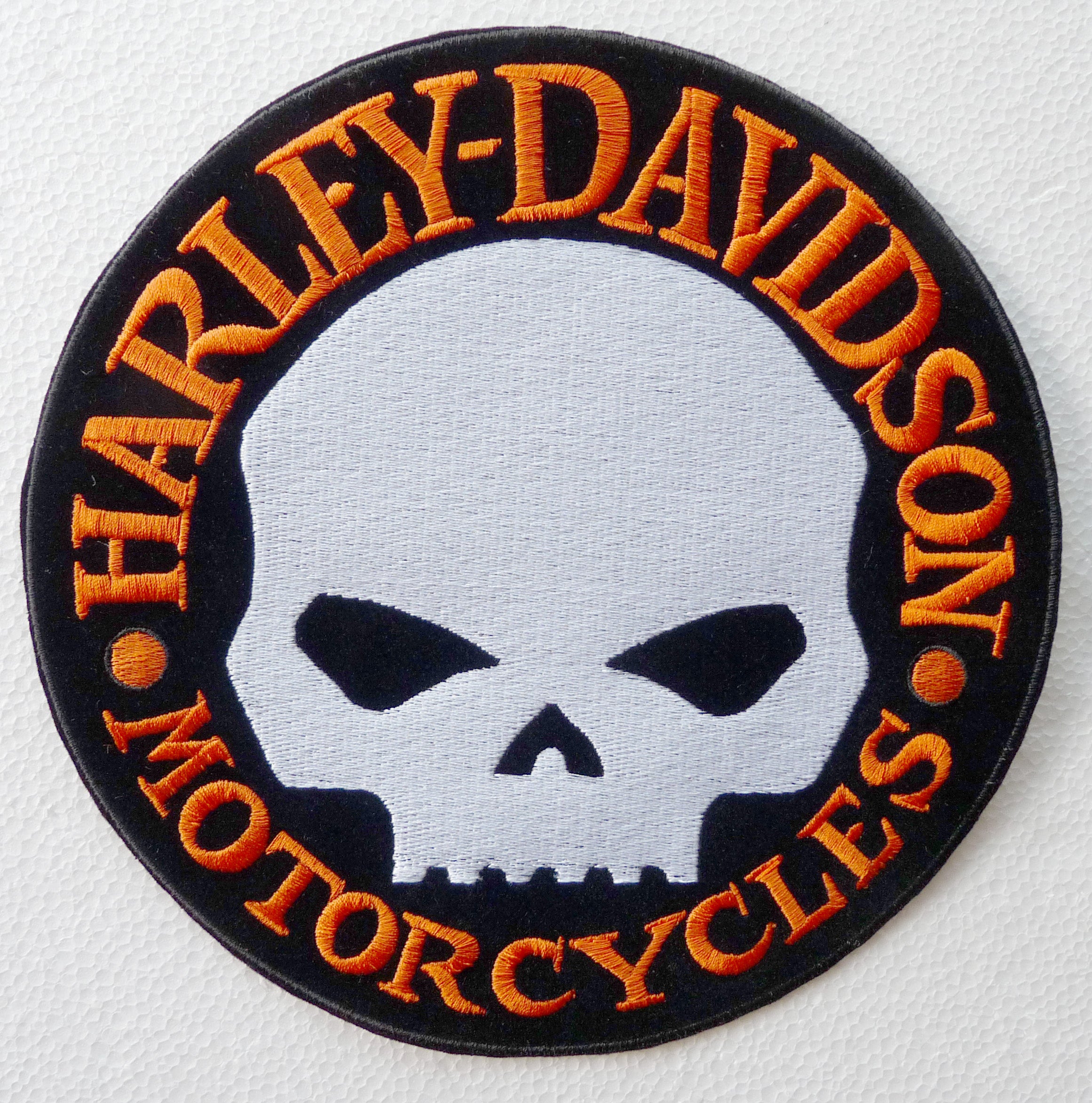 Grande toppa patch SKULL HARLEY DAVIDSON con bandiera Americana USA –  Sognoamericano