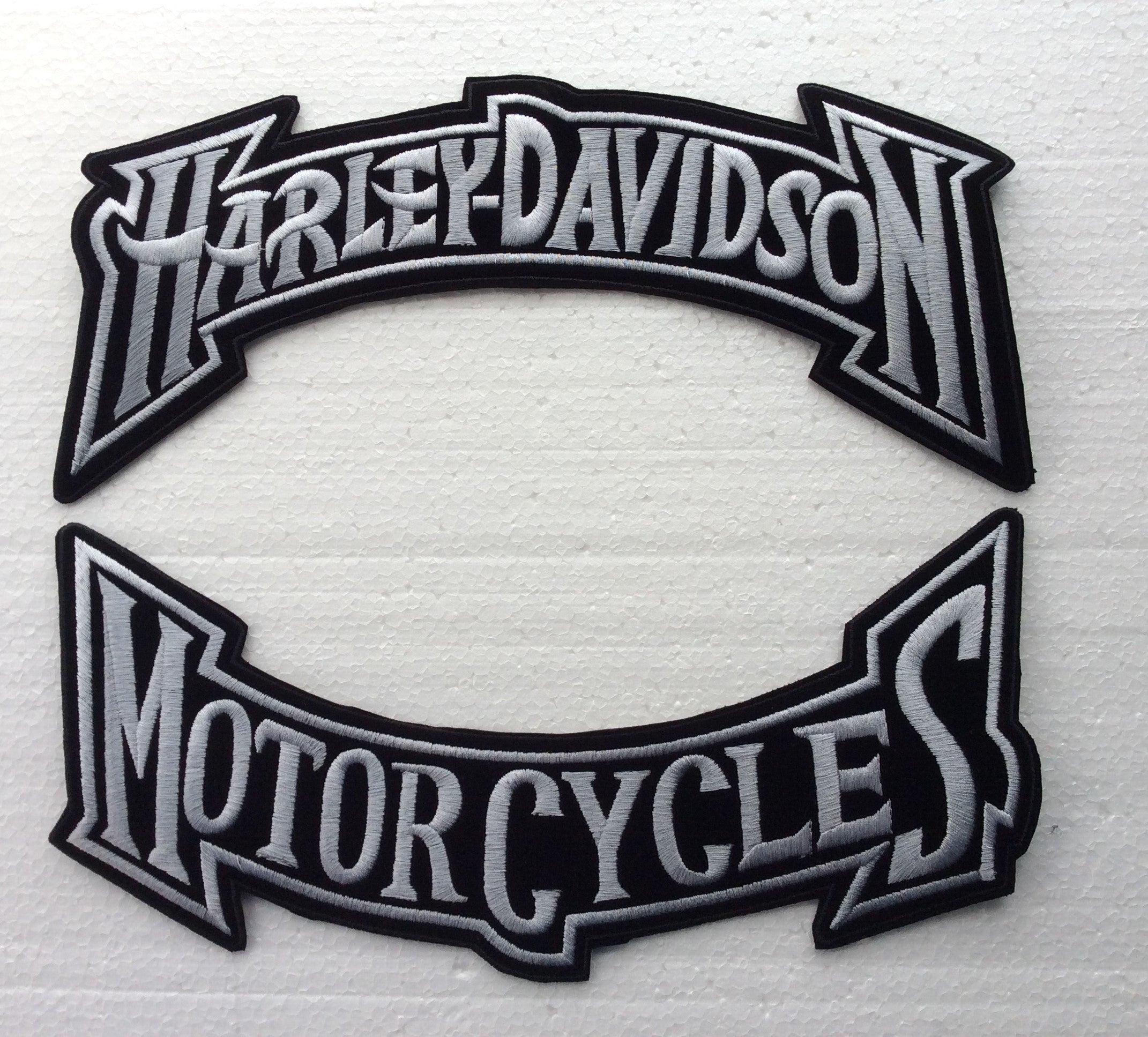 Generic Set of 2 Patches Large Arch Harley Davidson - Motorcycles Silver